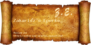 Zakariás Eperke névjegykártya